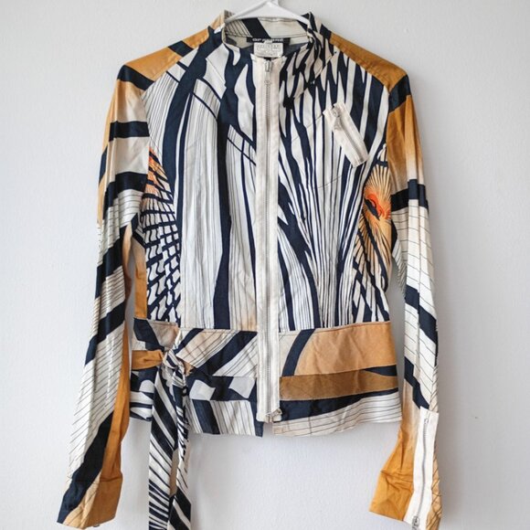 Gianfranco Ferré GF Vintage Women's front Zip Jacket abstract design Size 42 IT - Picture 1 of 13